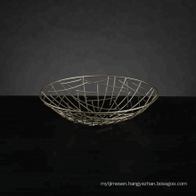 Mayco Silver Color Small Size Modern Round Metal Wire Decorative Bowl